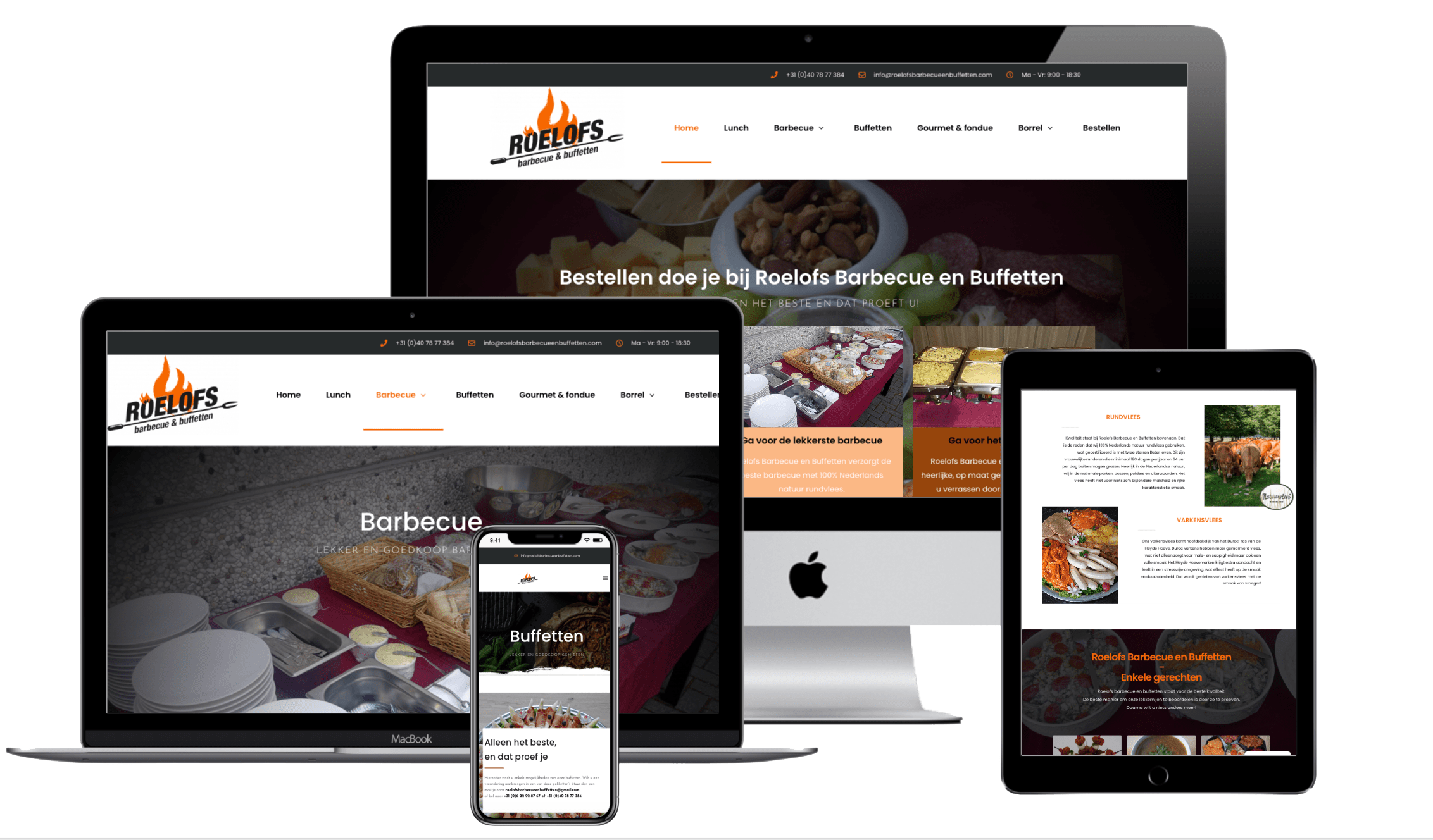 Roelofs Barbecue & Buffetten website